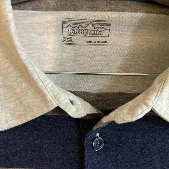 Patagonia Striped Short Sleeve Polo Size XXL - Picture 9 of 9